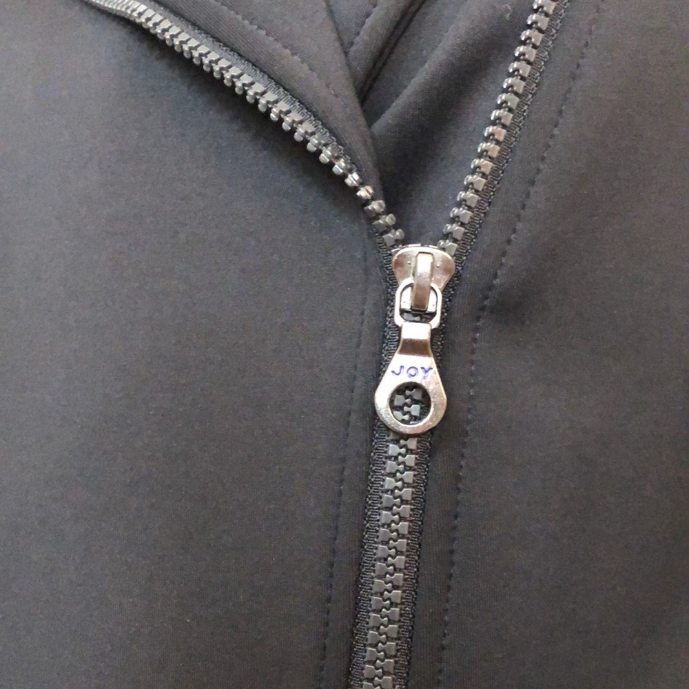 LIKE NEW! • JOY LAB • Black Neoprene Moto Motorcycle Jacket - Picture 5 of 16